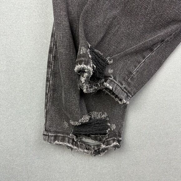 Abercrombie Fitch Curve Love Ultra High Rise Ankle Straight Jean Womens 25 Black - Picture 7 of 14